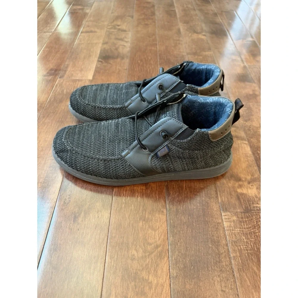 Mens Shoes Nunn Bush Brewski Knit 2.0 Slip On Fabric Moc Toe Sz 9.5 Gray